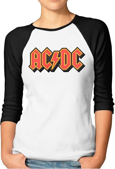Rodneylrobbins Acdc Sexy Women S Music 3 4 Raglan Sleeve Long Sleeve Baseball Tees Black At Amazon Women S Clothing Store