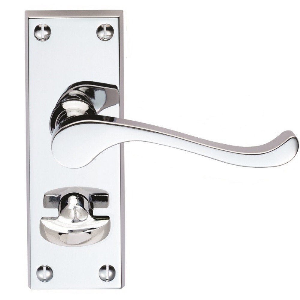 VICTORIAN SCROLL LEVER ON BACKPLATE - PRIVACY (CONTRACT RANGE)