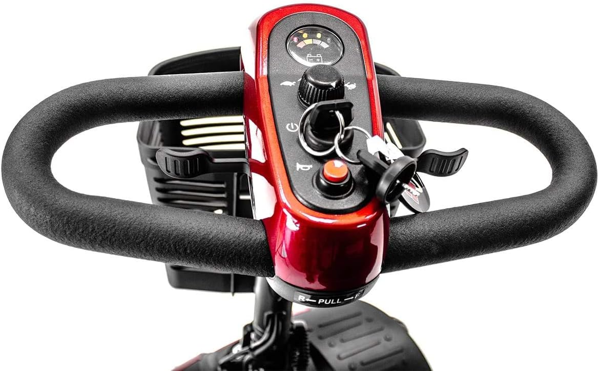 BUZZAROUND EX Extreme 4-Wheel Heavy Duty Long Range Travel Scooter, Red, 18-Inch Seat: Health & Personal Care