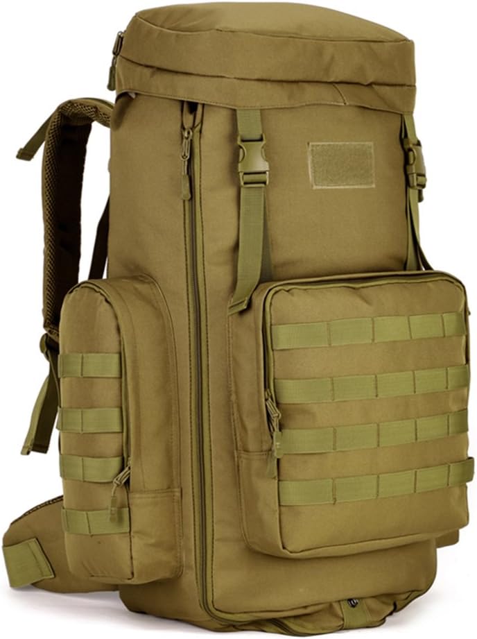 Huntvp Military MOLLE Backpack Rucksack Tactical Gear Bag Adjustable 70-85L Large Capacity Assault Pack for Hunting Camping