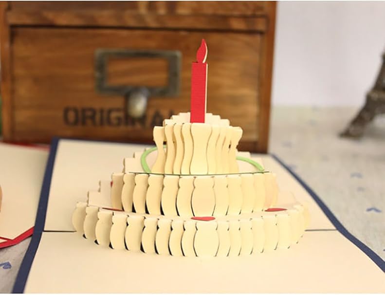 Amazon 立体 ポップアップカード グリーティングカード お祝いカード デザイン バースデーケーキ ろうそく1本 カラー ロウソク レッド 表紙 ブルー グリーティングカード 文房具 オフィス用品 Amazon 立体 ポップアップカード グリーティングカード お祝いカード デザイン バースデーケーキ ろうそく1本 カラー ロウソク レッド 表紙 ブルー グリーティングカード 文房具 オフィス用品