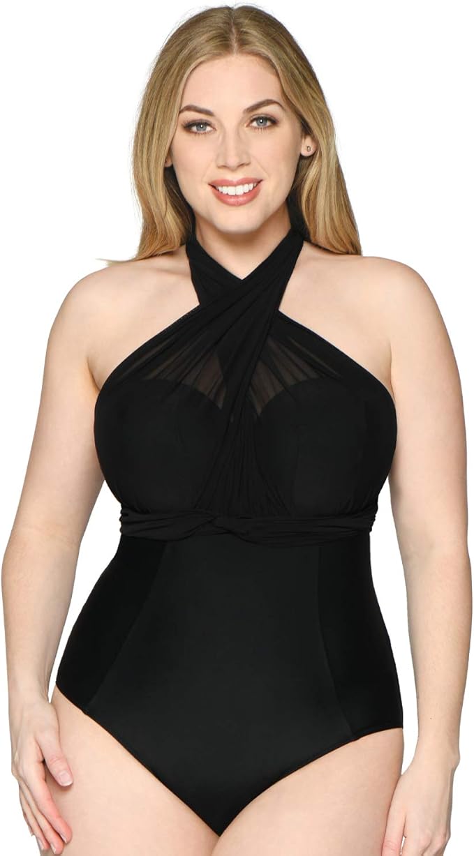 Curvy Kate Women's Wrapsody Bandeau Swimsuit at Amazon Women’s Clothing