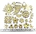 ALL in ONE Mixed Antique Bronze/Gold/Platinum Alloy Pendants Beads Charms Chains Connectors Jewelry Findings 50 Grams