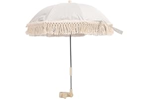 CDQL Tassel Baby Outdoor Parasol, Fringe Ultraviolet Proof Children Outdoor Beach Umbrella with Carry Bag for Photography Props Seaside Garden