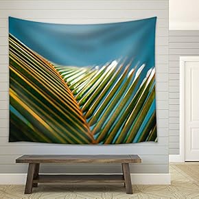 Close Up of Palm Leaves - Fabric Wall Tapestry Home Decor - 51x60 inches