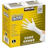 Kirkland Nitrile Exam Multi-Purpose Large Gloves Latex-free, 200 Count, Grey