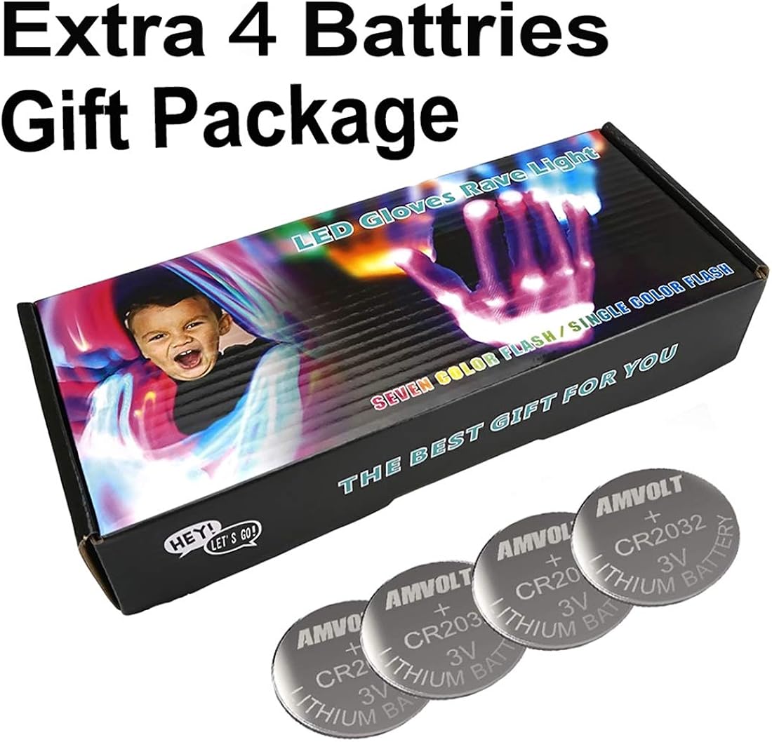 Gifts for Teen Girls, TOPTOY Flashing LED Gloves Gift Ideas for Teen Boys Girls Autism Cool Toys for 3-12 Years Old Boys Girls Best Birthday Gifts Toys Presents for 3-12 Boys Girls Light Gloves TTG001: Clothing