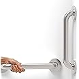 AmeriLuck 2-Pack 1-1/4" x 12in Bath Safety Medical Handicap Grab Bars, ADA Handrail for Bathroom Shower Wall, Heavy Duty Grip Handles for Bathtub and Toilet, 500lbs Weight Support, Brushed Nickel