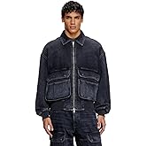 Diesel Unisex Denim Bomber Jacket, D-KRUZ