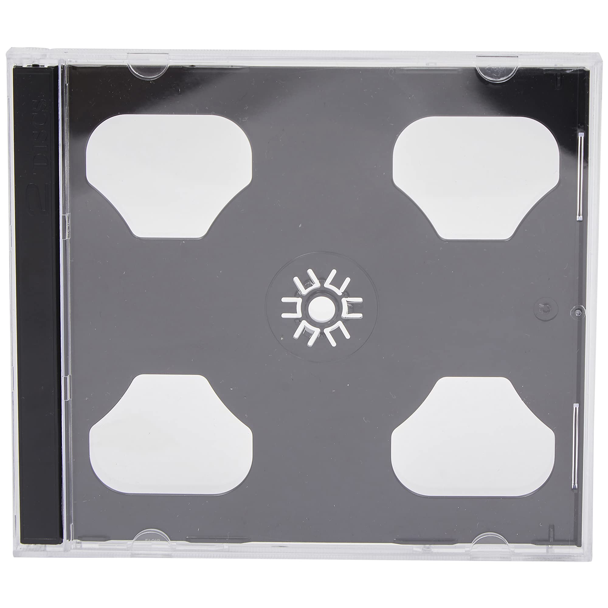 100 x Dragon Trading Double Disc Cases With Black Tray To Hold 2 CD DVD Blu Ray Discs. Double Black Jewel Cases.Professional Quality To Store All Formats Of Discs. Hold Two Discs