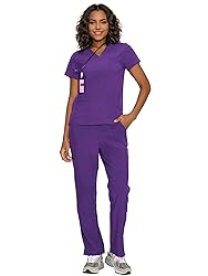 floralhue Scrubs for Women, V-Neck Scrubs Top