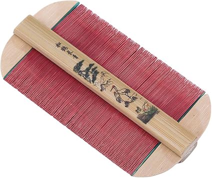 Meoliny Bamboo Wood Lice Comb Chinese Style Super Narrow Tooth