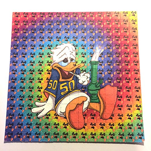 Psychedelic Blotter Art Print perforated sheet/paper 15x15 - Donald Duck Design