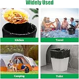 Flintronic Camping Toilet Bags 60 PCS 20L Black Leakproof Waste Bags view 6