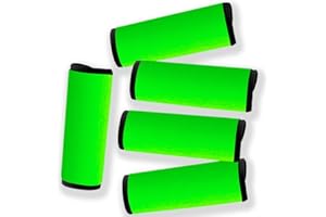 Careteilly Neoprene Luggage Handle Wrap-Luggage Identifiers for Suitcase Unqiue Bright Neon Green Luggage Tags/Markers for Travel Accessories Bag