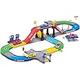 My First Speed Racing Assembly Track Builder Toy Playset - Starter Kit with 6 Diecast Cars, Accessories for Kids