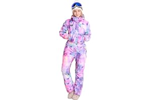 Bluemagic Womens Snowsuit One Pieces Ski Suits Jumpsuits Colorful Coveralls Snowboard Jackets