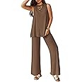 PRETTYGARDEN Women's 2 Piece Lounge Set 2025 Summer Casual Loose Tank Top Wide Leg Pants Matching Travel Outfits Tracksuit