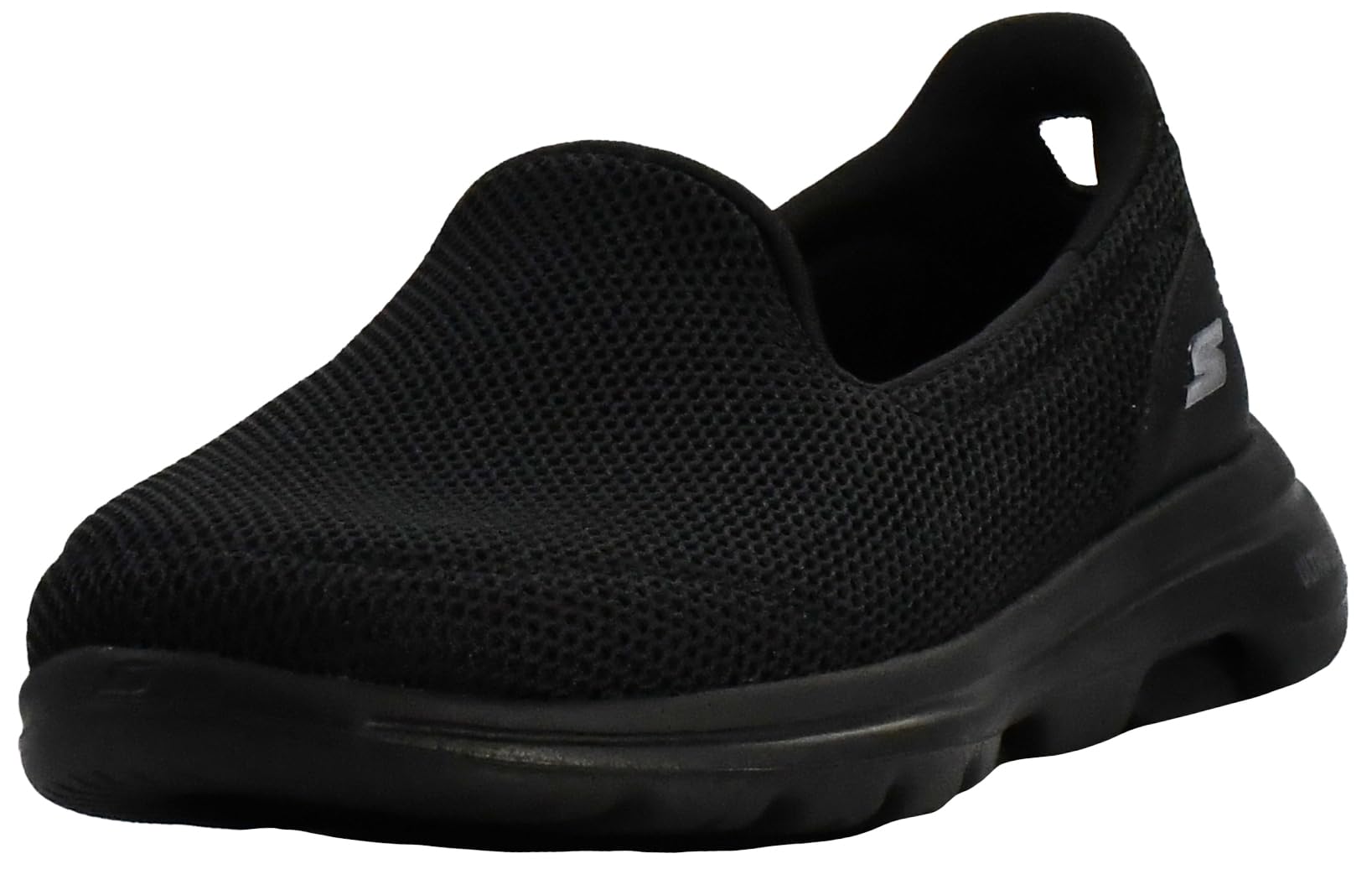 Skechers Women's Go Walk 5 Slip On Sneakers, Black/Black, 6 XW US Image