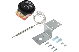 Hihaha 12V Electric Radiator Fan Thermostat Controller Kit Liquid Expansion Temperature Control Switch for Car Durable Materi