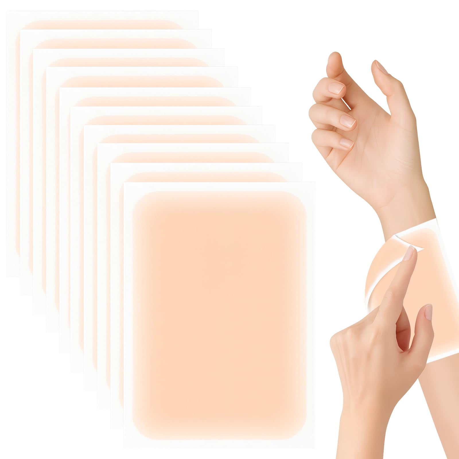 Photo 1 of 10 Pcs Tattoo Cover Up Patch Waterproof, Breathable Scar Cover Up Patch, Invisible Foundation Tape For Tattoos, Scar And Birthmarks