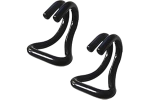 SNAP-LOC E Track Strap Hook Attachment, Heavy Duty Steel with Bonded Polyvinyl, 4,400 lb Break, E-Track Straps Accessories, Black, 2 Pack
