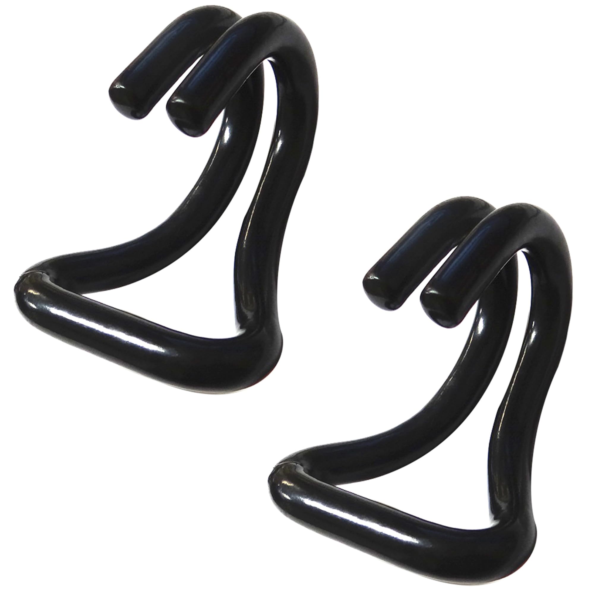 Photo 1 of SNAP-LOC E Track Strap Hook Attachment, Heavy Duty Steel with Bonded Polyvinyl, 4,400 lb Break, E-Track Straps Accessories, Black, 2 Pack