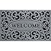 Apache Mills CleanScrape Welcome Iron Graphite Door Mat, 18-Inch by 30-Inch