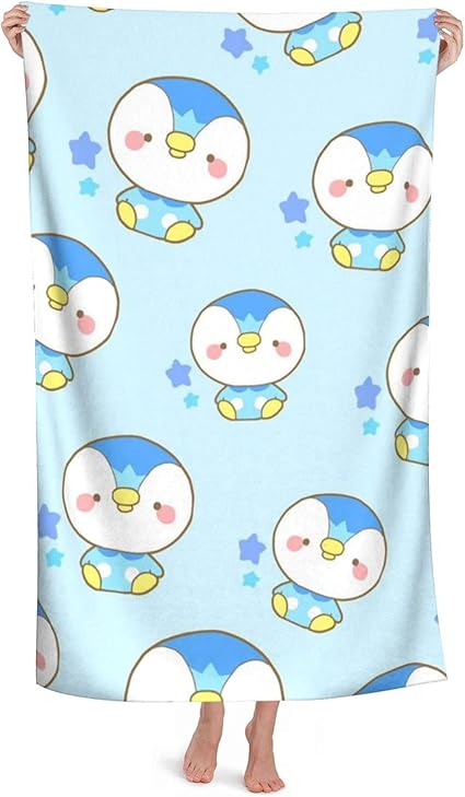 Amazon Co Jp ポッチャマ タオル バスタオル 家庭用 耐久性 速乾 人気 吸水 肌触り ふわふわ Zarker 防臭 抗菌 上品 アニメ キャラクター グッズ ホーム キッチン