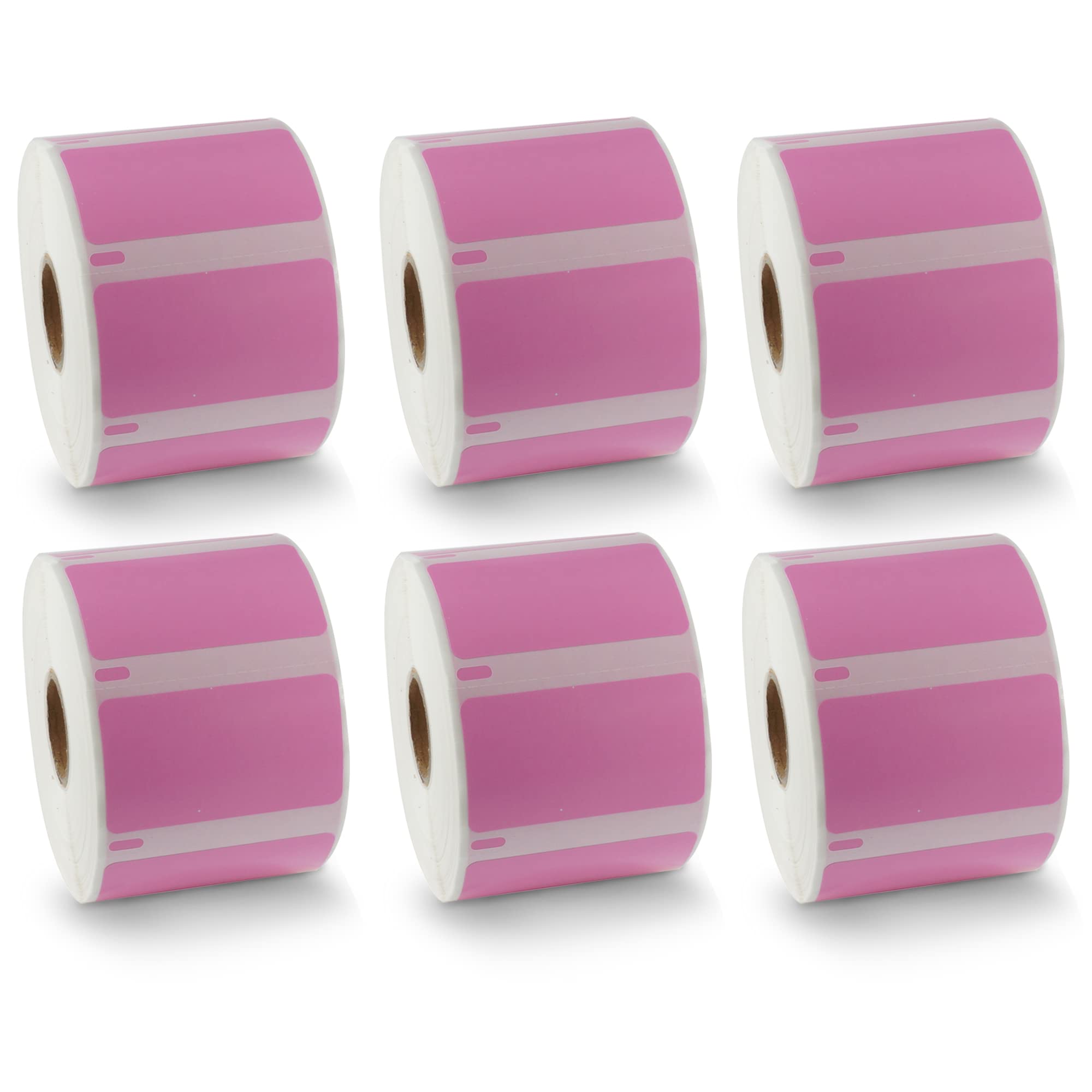 BETCKEY - 6 Rolls Pink Multi-Purpose Labels Compatible with DYMO 11354(S0722540), 57mm x 32mm, 6000 Colored Labels Compatible with DYMO LabelWriter 450, 4XL, NOT Fit 550 or 5XL