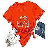 DANVOUY Womens T Shirt Casual Cotton Short Sleeve V-Neck Graphic T-Shirt Tops Tees