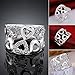 NYKKOLA Beautiful 925 Jewelry Austrian Crystal Hollow Heart Sweet Love Silver Ring Band(O)