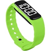 Sensory Wrist Timer for Kids, Teachers, Students, Simple Reminder Watch with Silent Alarm Clock Wristband, Classroom Countdown (Green)