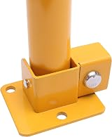 KATSU Tools Yellow Red Fold Down Parking Bollard Lockable Steel Driveway Guard view 6