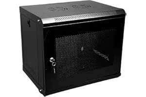 BBTEQEKN 9U Wall Mount Server Cabinet, 20.9" L×15.7" W×17.7" H Wall Mount Network Rack, Cable Organizer for IT Equipment and 