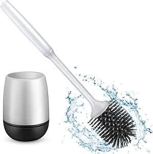 LOVEXIU Escobilla WC de Silicona,Cepillo para Limpiar Inodoro,Escobillas de Baño,Escobillero y Portaescobilla,Limpieza Accesorios Baño con Soporte y ...