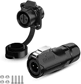 CNLINKO LP-12 Waterproof Connector IP68 2 Pin Aviation Plug Socket M12 PBT view 1