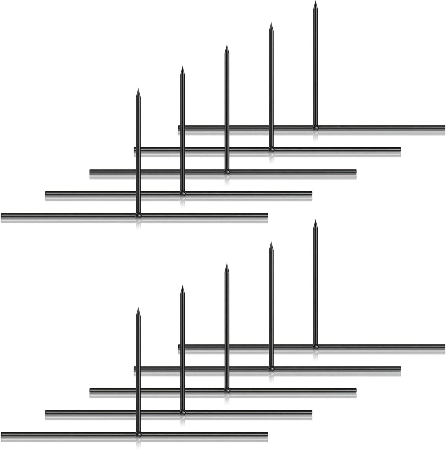 Decorative Garden Stakes - Halloween Metal Stakes for Halloween Foam Tombstone T Shaped Tombstone Stakes for Halloween Graveyard Tombstone Decorations (10 Pieces)