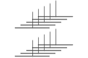 Hotop Halloween Tombstone Metal Stakes for Foam 6.5 x 3 Inches Tombstone Graveyard T Shaped Stakes for Halloween Outdoor Graveyard Tombstone Yard Lawn Decorations(Black,10 Pieces)