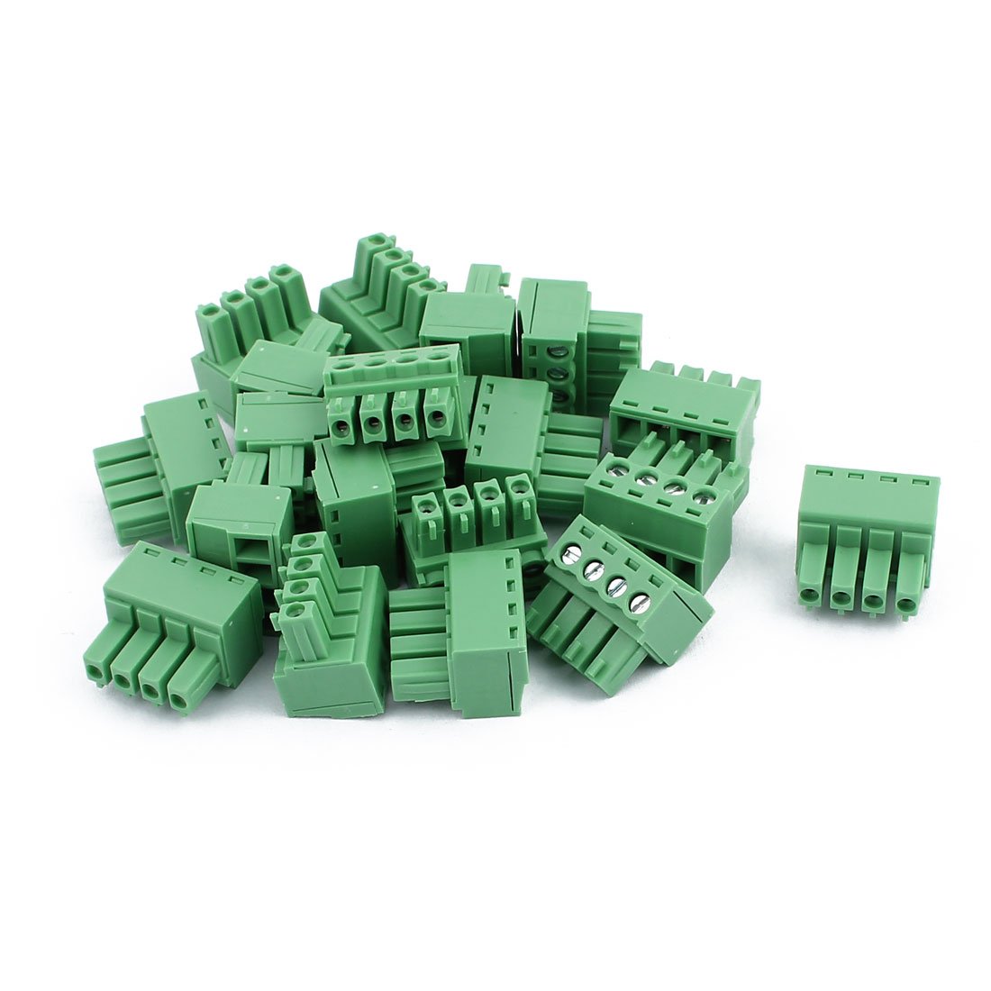 Sourcingmap 20Pcs 300V 2EDGK 3.81mm Pitch 4-Pin PCB Screw Terminal Block Connector