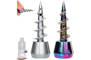ZCAYI Metal Screw-Shaped Tool, Metal Screw Shaped Hookah Head, Portable Mini Metal Screw-Shaped Tool, Spiral Pipe, Gifts for Boyfriend Father Husband or Friends, Water Hookah Head(2PC A)
