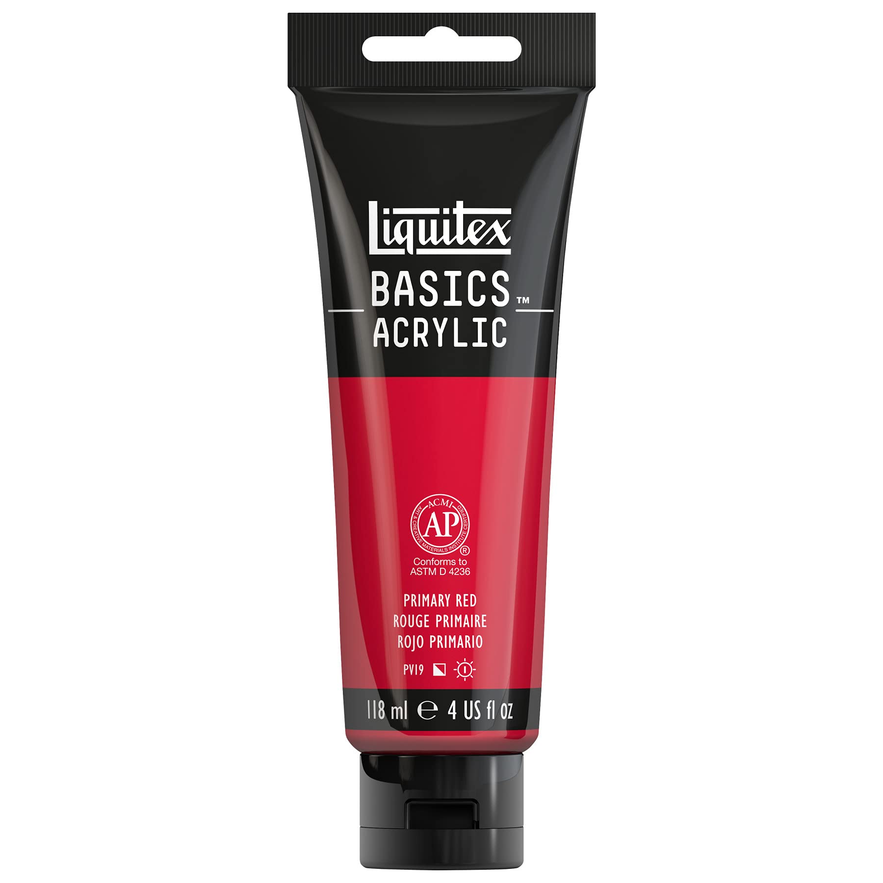 Pintura acrílica Liquitex Basics, tubo de 118 ml rojo