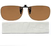 MONICE Fishing Clip on Flip up Polarized Sunglasses Fit Over Prescription Glasses Driving UV Protection Gift Men Women