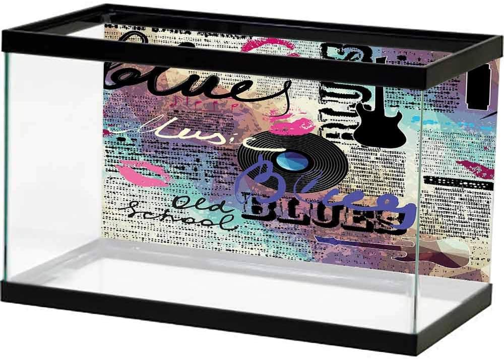 bybyhome Underwater World Backdrop Octopus,Cartoon Ocean Animals in Various Expressions Sleepy Curious Zigzag Backdrop,Black Grey White Various Patterns