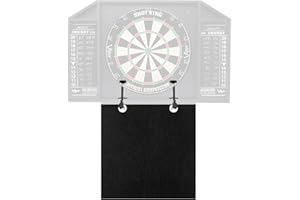 Breling Dart Board Wall Protectors, Suitable for Dartboard Cabinet, Black Felt Dartboard Surround Easy Assembly with 19'' x 19'' Felt Board and 2 Y Shaped Fasteners