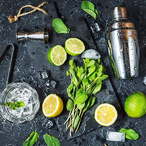 LKNJLL Edelstahl Barkeeper Kit, Cocktailshaker Bar-Set mit Martini-Set, Doppelmess Jigger, Rührlöffel, Liquor Ausgießer… – Bild 5