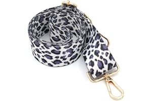 PCBAG Purse Straps Replacement Crossbody Wide Adjustable Handbag Purple Leopard Shoulder Strap for Bags