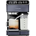 Chefman 6-in-1 Espresso Machine with Steamer, Automatic One-Touch Coffee Maker, Single or Double Shot Cappuccino Machine, Latte Maker, Espresso Maker with Milk Frother, Black