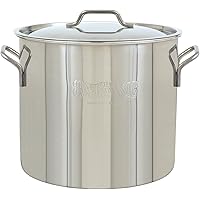 Bayou Classic Steel Bayou Stainless Brew Kettle, 40 Quart