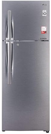 LG 360 L 3 Star Inverter Linear Frost-Free Double Door Refrigerator (GL-T402JDS3, Dazzle Steel, Convertible)